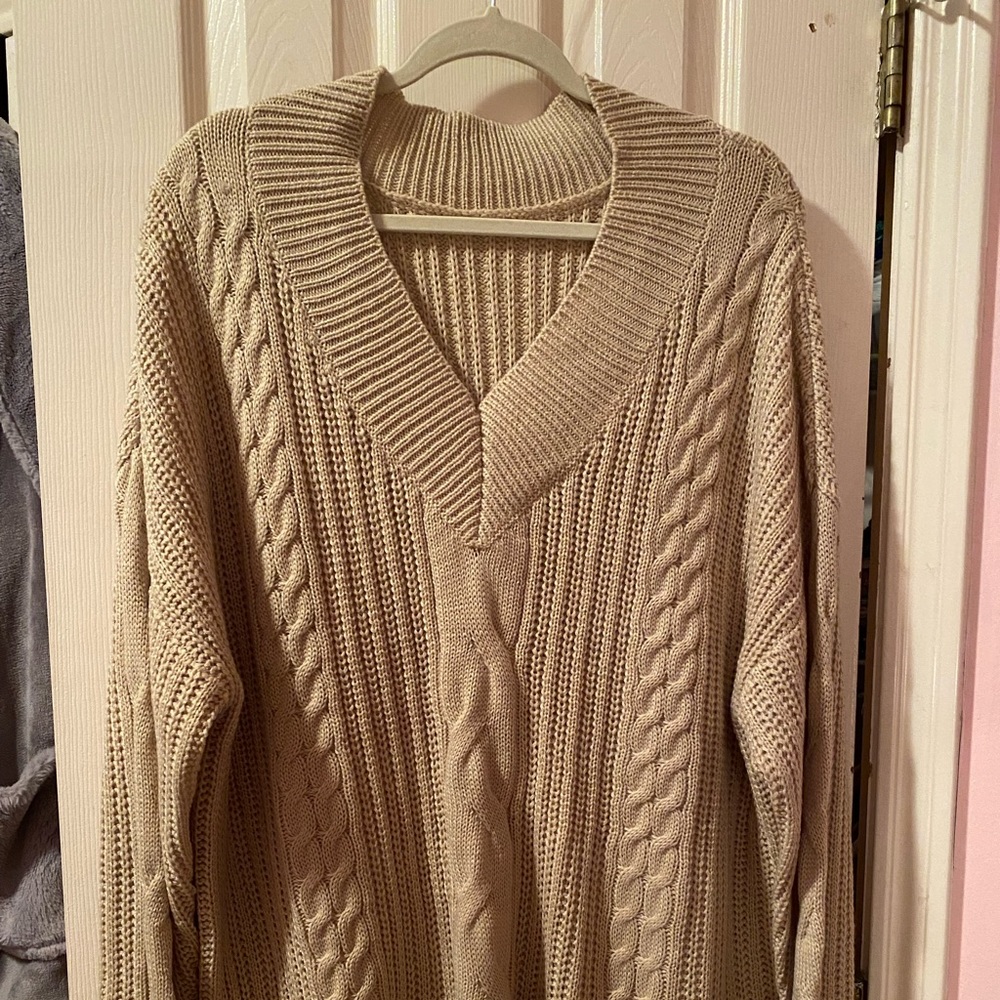 Tan/Beige Oversized Sweater